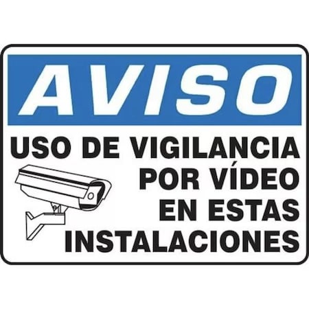 Accuform OSHA NOTICE Safety Sign VIDEO SHMASE816VS SHMASE816VS